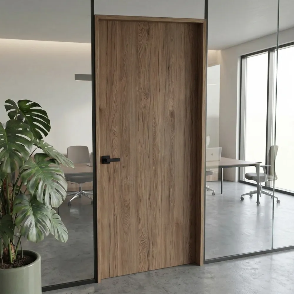 Puerta de tablero sólido en oficina